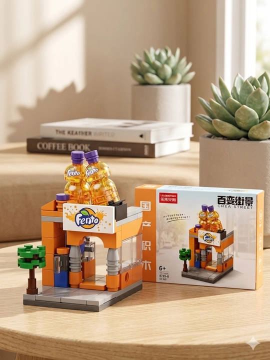 Мини конструктор Mini Bricks в виде фастфуд магазина креативная 3D игрушка для детей - 