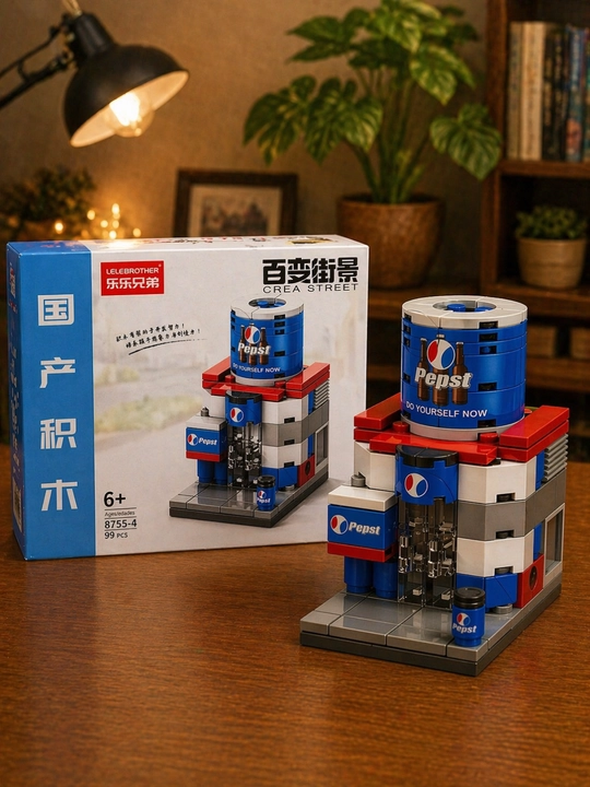 Мини конструктор Mini Bricks в виде фастфуд магазина креативная 3D игрушка для детей - 