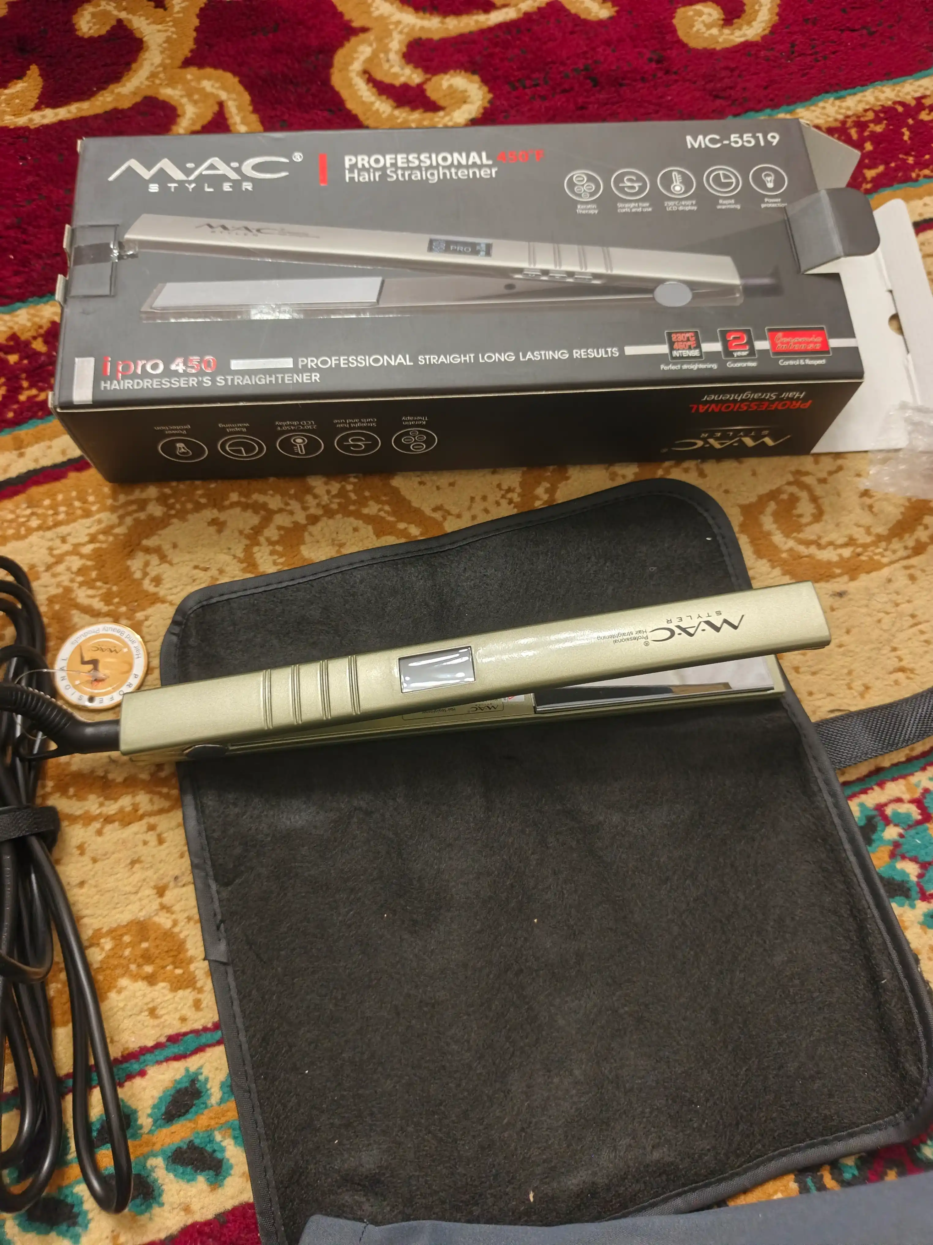 Выпрямитель для волос MAC Styler титановым  покрытие, профессиональный уровень