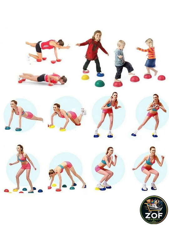 Massajli balans yarimshari, Fitnes, yoga va oyoq massaji uchun