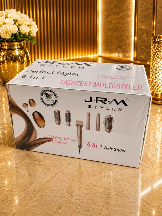 Soch quritgich fen Airwrap JRM styler, 6 tasi 1 da, avtomatik ployka va turmaklash