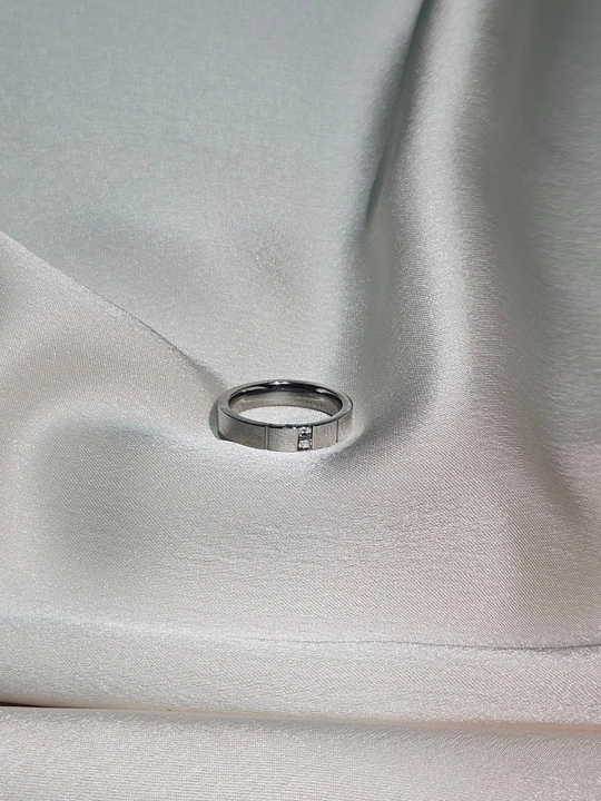 Ayollar va erkaklar uzugi, Stainless steel, zanglamaydigan po‘lat, keng, kumush rangda