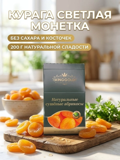 Курага без косточек “KING GOLD”, 350 г 200 г — KINGGOL-TURSHAK-ТЕМНСИН