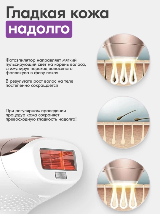 Фотоэпилятор профессиональный, для лица и тела, с эффектом охлаждения