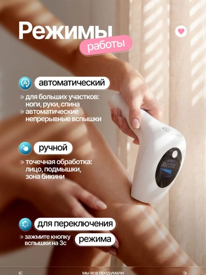 Фотоэпилятор профессиональный, для лица и тела, с эффектом охлаждения