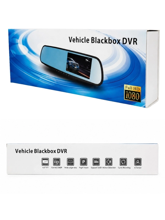 Видеорегистратор Vehicle Blackbox DVR Full HD 1080p, зеркало
