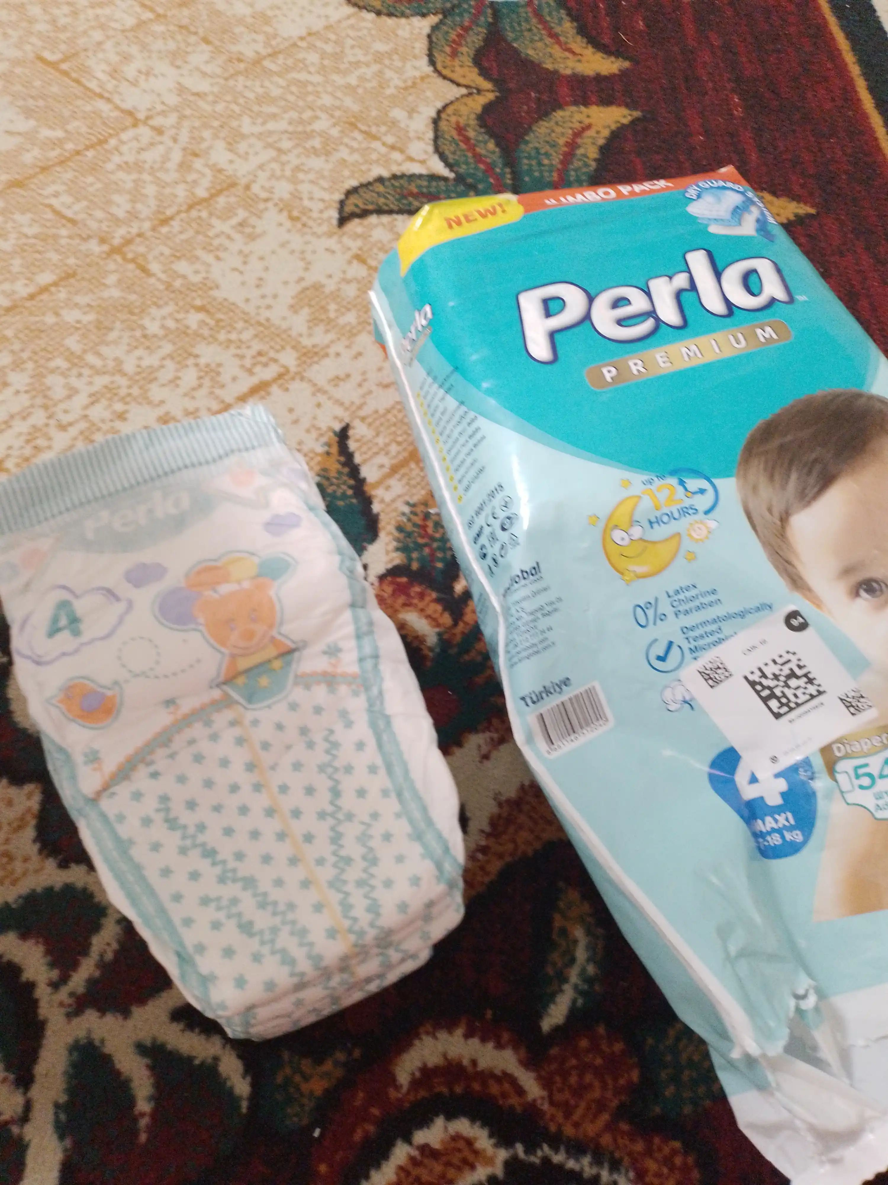 Подгузники Perla Premium №4, 7-18 кг, 54 шт