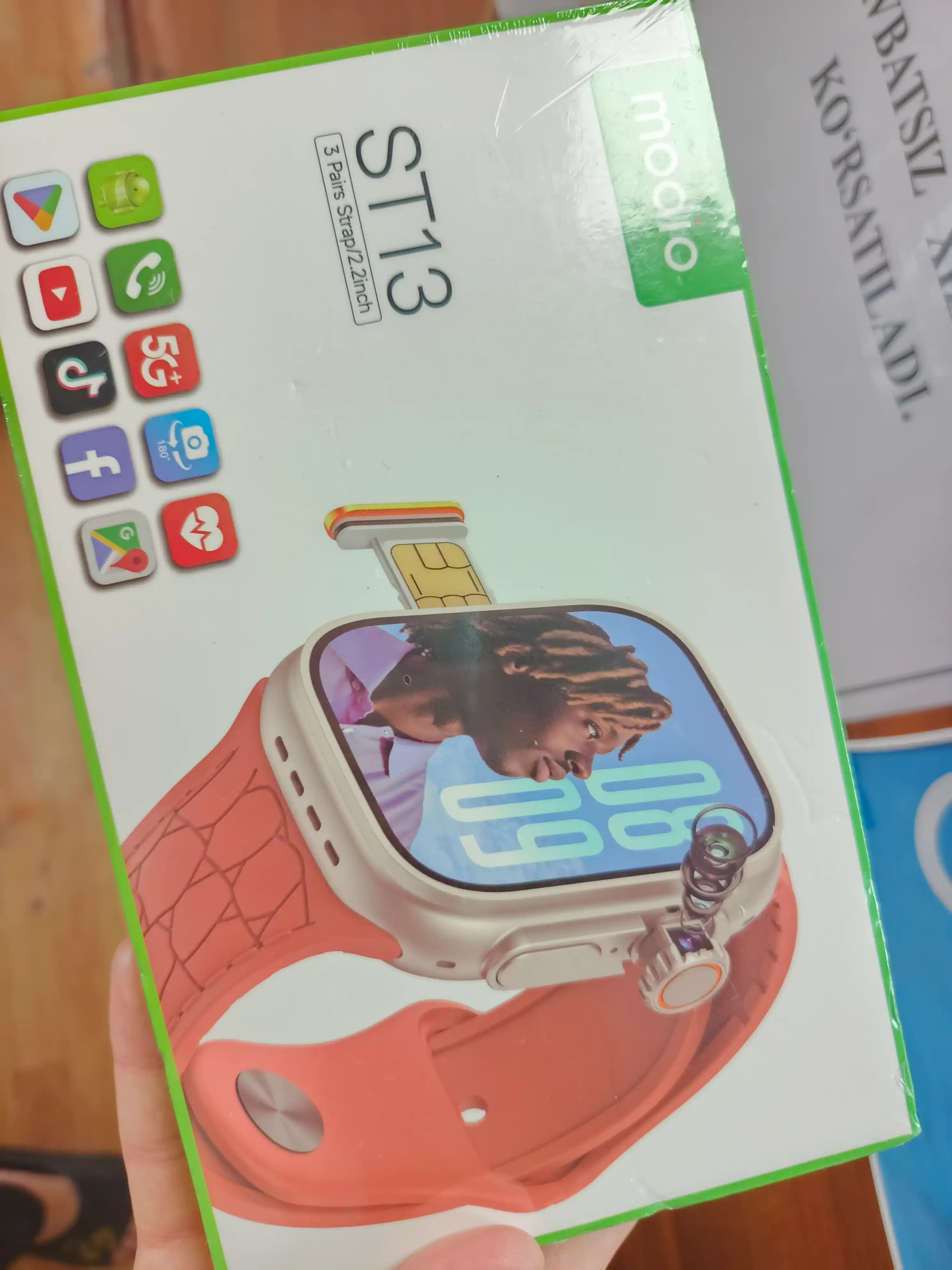 Modio ST13 – 4G SIM Smart Soat YouTube, TikTok, WhatsApp, Bluetooth, Kamera