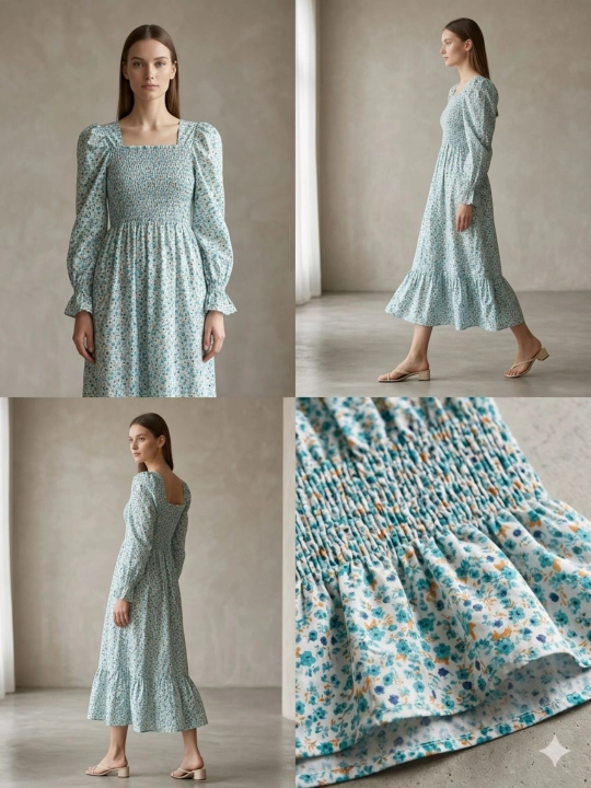 Платье с резинкой на талии “Elegant Fit”