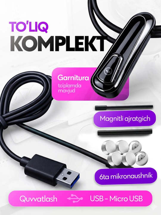 Mikronaushnik, mikrochip, bluethooth magnit, mikro quloqchin, nano quloqchin