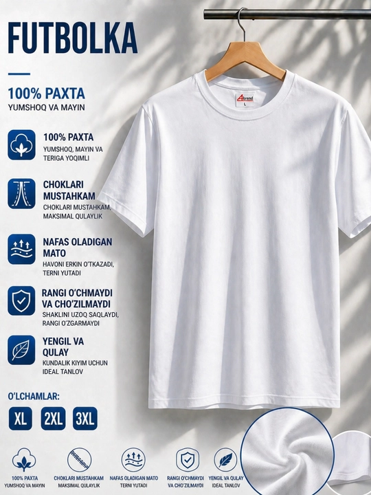 FUTBOLKA, Erkaklar uchun futbolka yon choklarsiz, fudbolka erkaklar uchun, 100% paxtadan