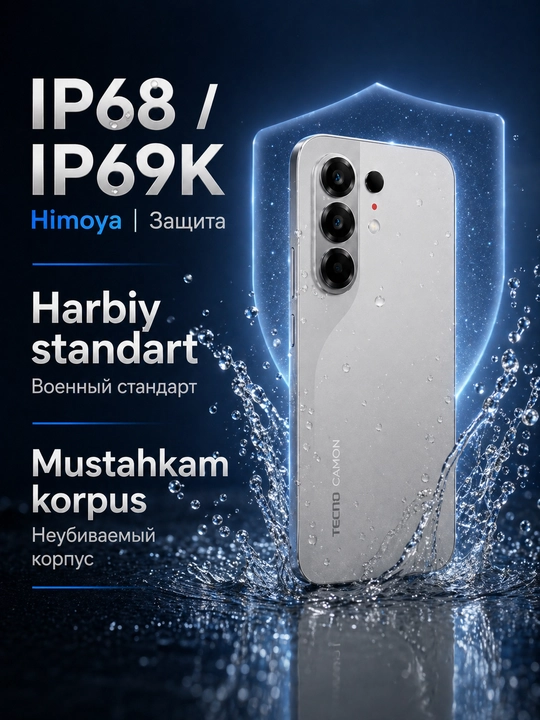 Смартфон TECNO CAMON 50 8/256 ГБ, AMOLED 144 Гц, 50 Мп OIS, 6500 мА