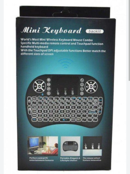 Smartbox uchun masofadan boshqarish pulti yoki orqa yoritgichli simsiz mini-klaviatura - 