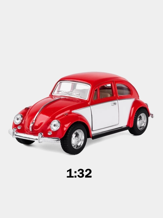 Машинка игрушка 1967 Volkswagen Classical Beetle 1:32, инерционная металлическая