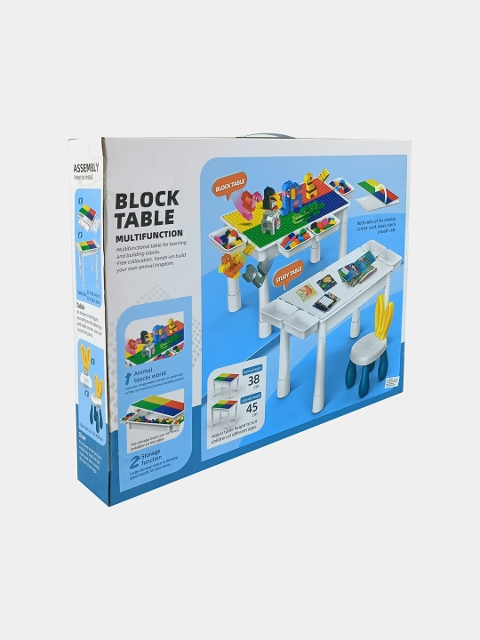 Menggao Block Table bolalar stoli konstruktor va stulcha bilan 3+