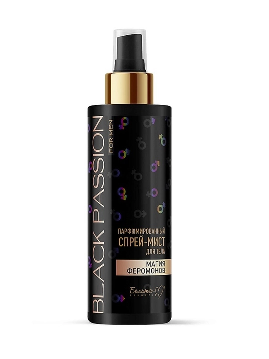 Спрей-мист для тела BLACK PASSION for men парфюмированный, 150мл, Белика-М