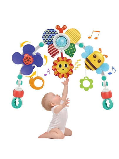 Развивающая дуга для коляски и автокресла — BABYBE1-PLAYARCHDUGA-ЖЕЛТ