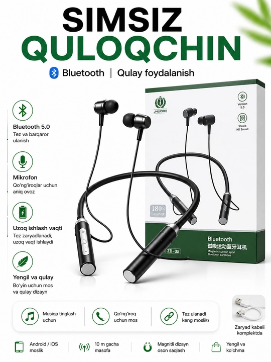 Simsiz Bluetooth quloqchin