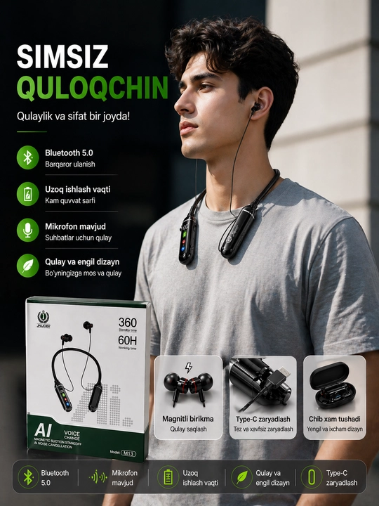 Simsiz Bluetooth quloqchin