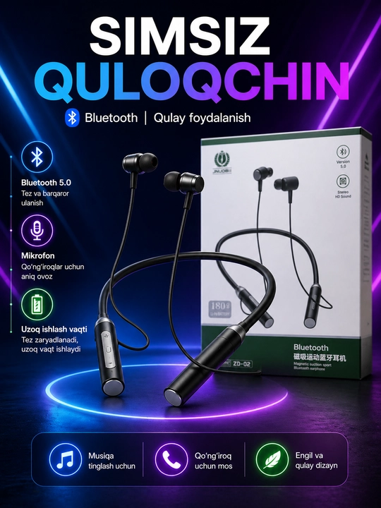 Simsiz Bluetooth quloqchin
