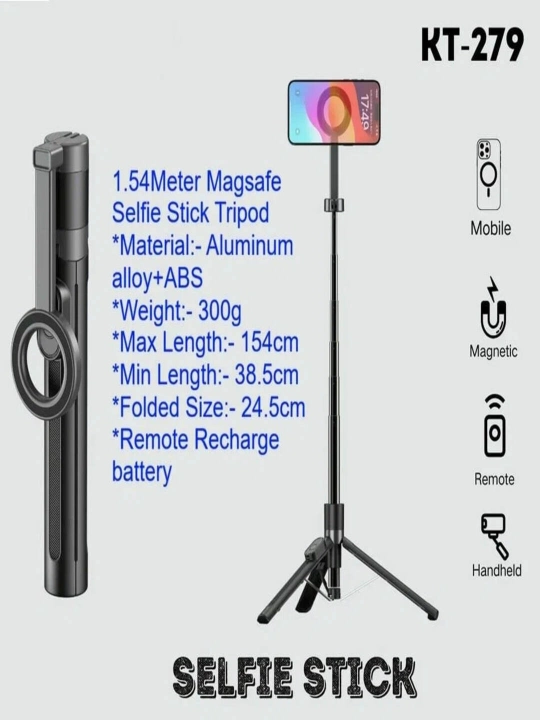 Штатив и селфи-палка Jmary KT-279 с магнитным MagSafe  дистанционным управлением