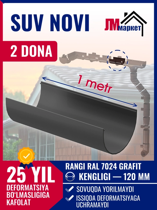 Желоб водосточный Docke Premium