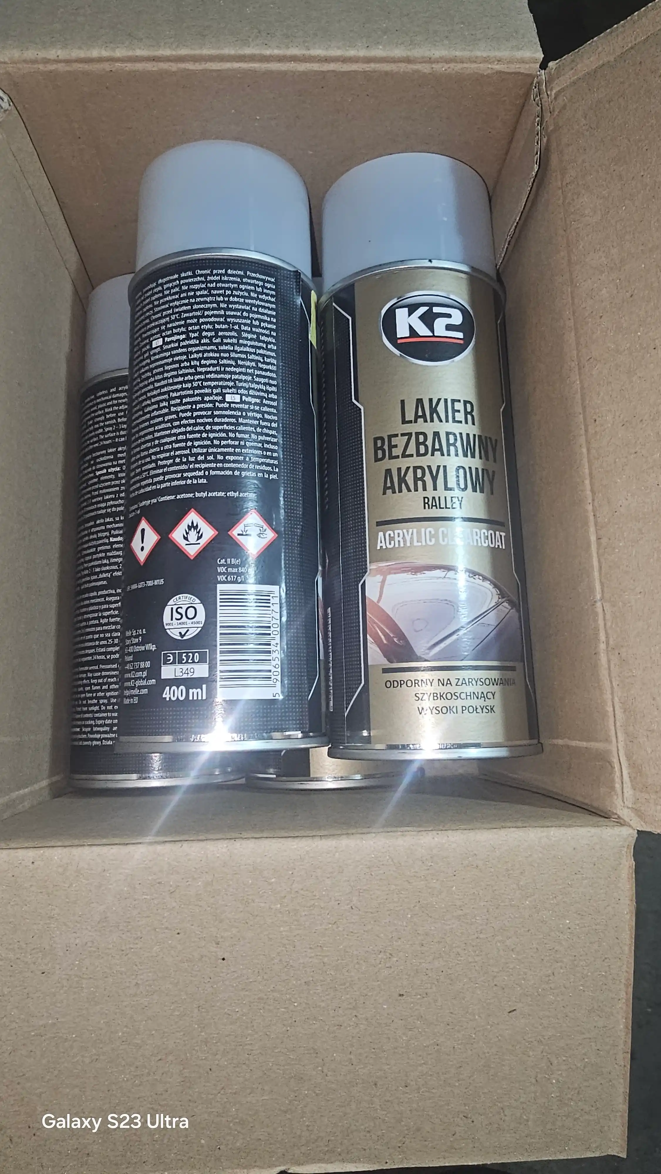 Лак для акриловых красок K2 ACRYLIC CLEARCOAT RALLY, 400 мл
