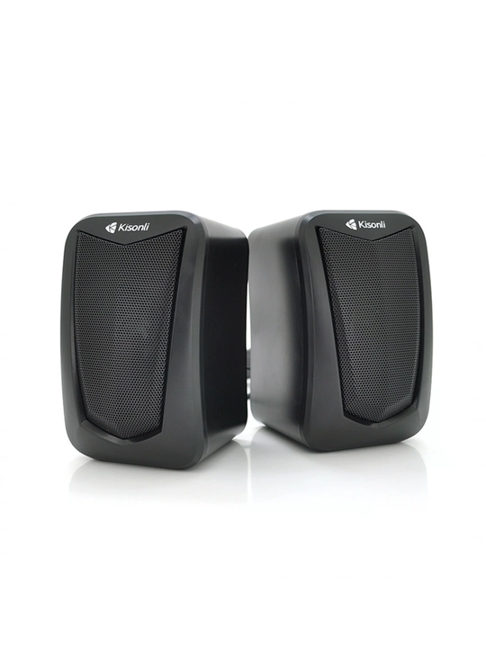 Компьютерные колонки Kisonli KS-06 2.0 USB AUX, мини акустика для ПК и ноутбука 6W - 