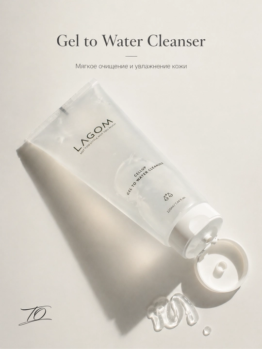 Lagom Gel to Water Cleanser yuz yuvish geli, yumshoq tozalovchi, namlovchi cleanser - 