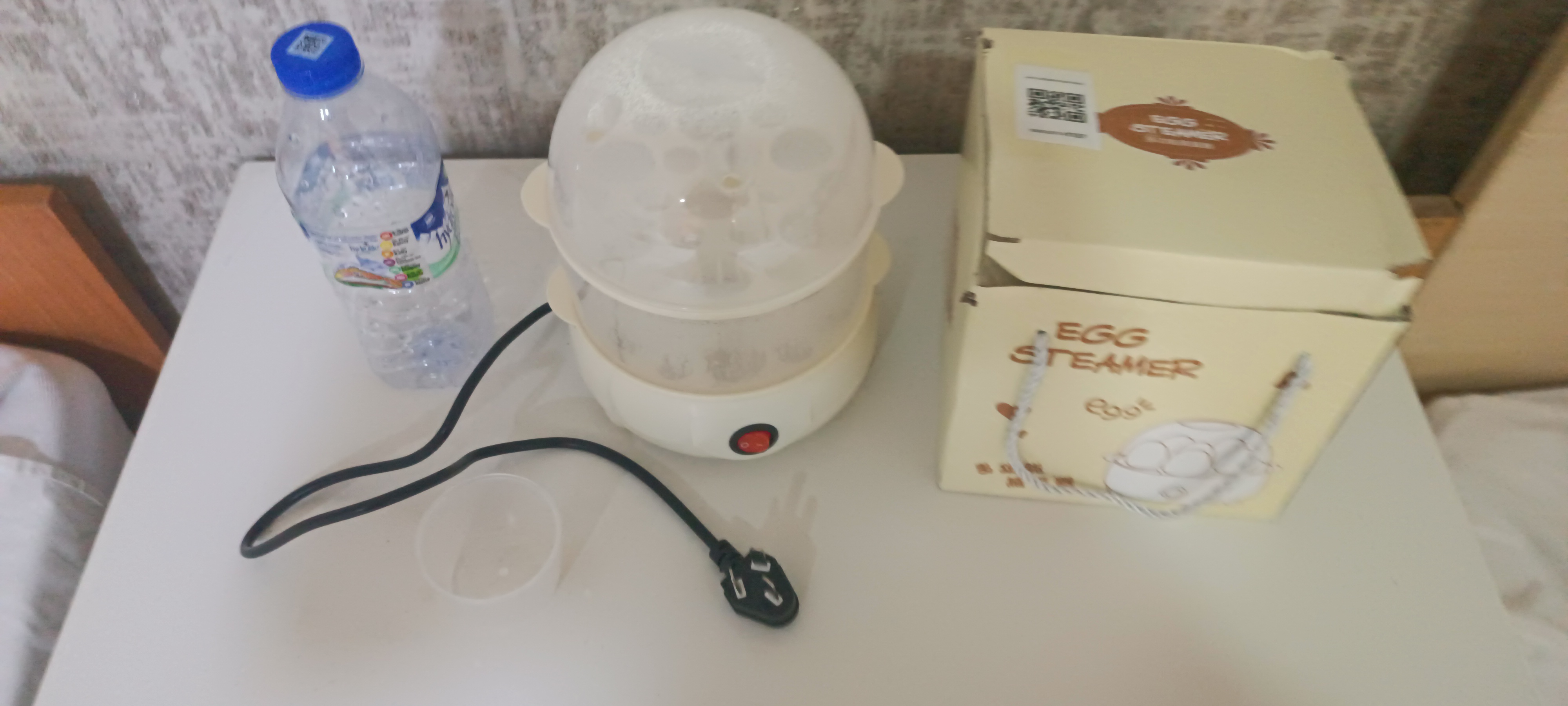 Elektr tuxum pishirgich bug‘da pishirgich, 12 tuxum, 2 darajali, oshxona mini bug'li idish