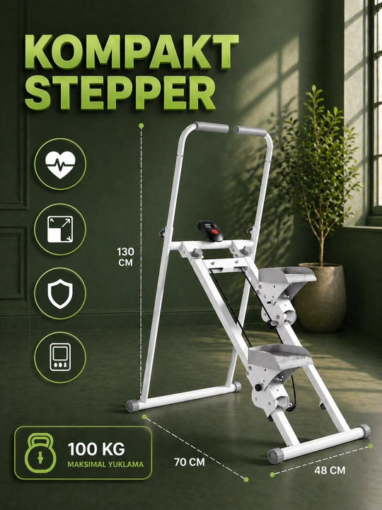 Stepper trenajor uy uchun, oyoq va press mashqi - 