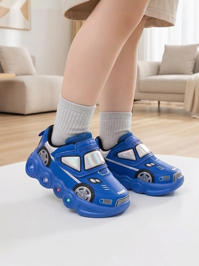 Детские кроссовки с LED подсветкой — PIYOKID-PIYO1-СИНИЙ-30