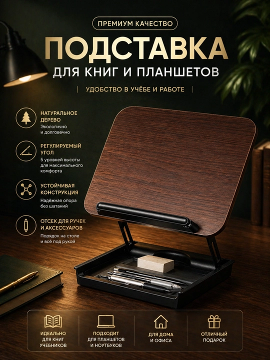 Universal taglik– Qur’on, kitob, telefon va planshetlar uchun taglik - 