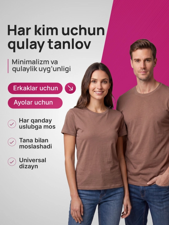 Erkaklar va ayollar uchun bir xil rangdagi futbolka, 100% paxta