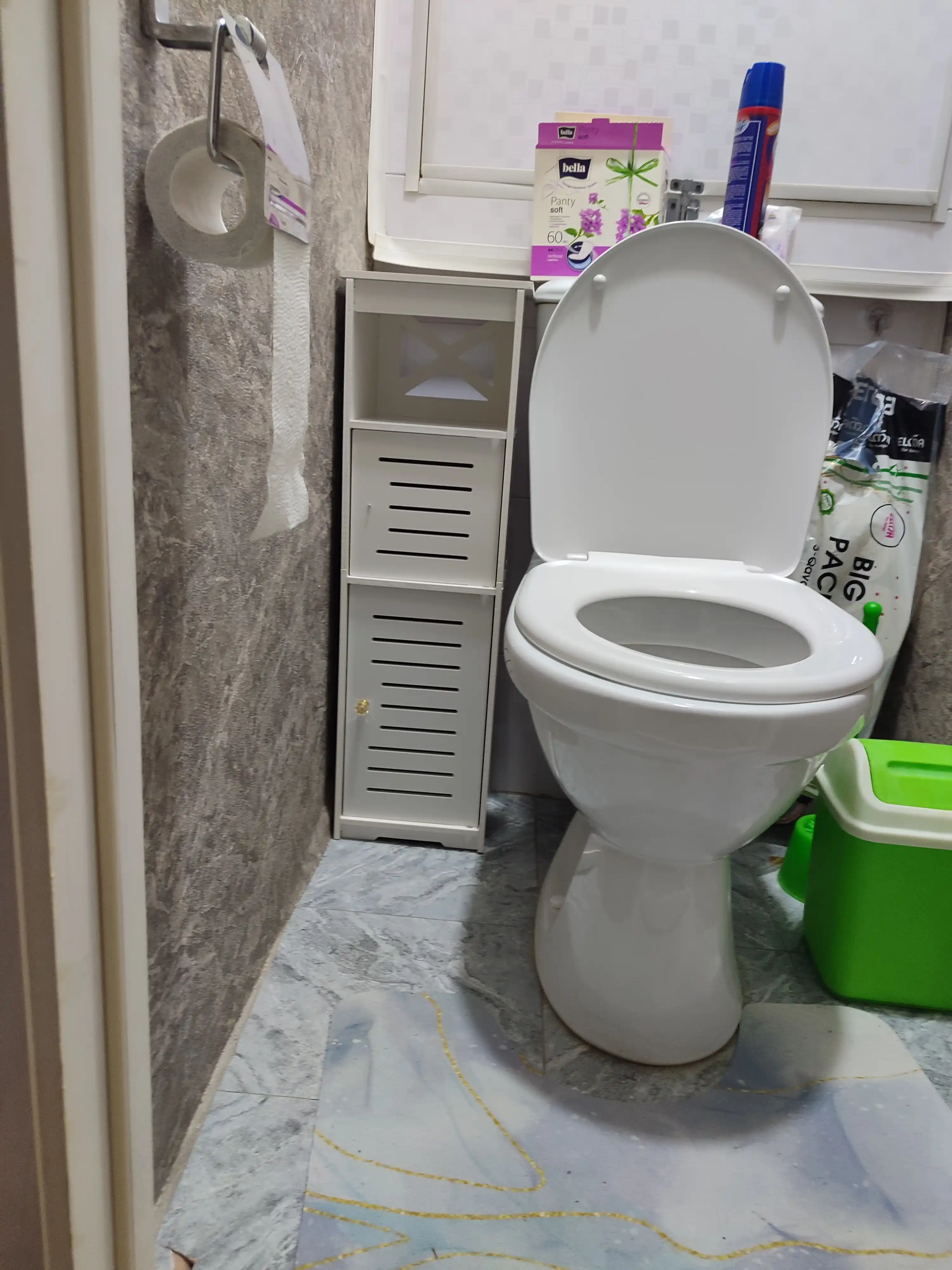 Hammom uchun PVX pol shkaf-penali, namlikka chidamli plastik organayzer