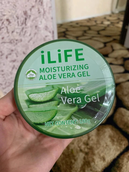Aloe Vera namlantiruvchi geli, yuz va tana uchun, 180 g