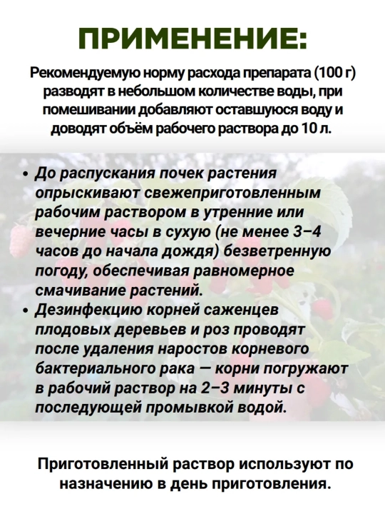 Медный купорос Rubit, антисептик защита от плесини и гнили, 100 г