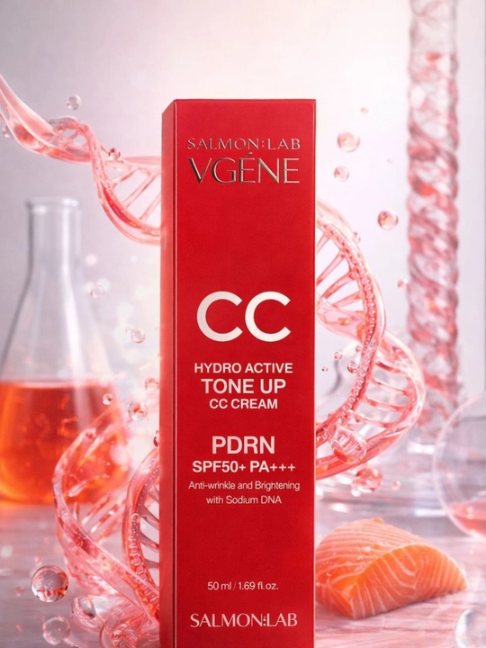 Salmon Lab VGENE CC krem PDRN SPF50+ yuz kremi, oqartiruvchi va himoya qiluvchi 50 ml