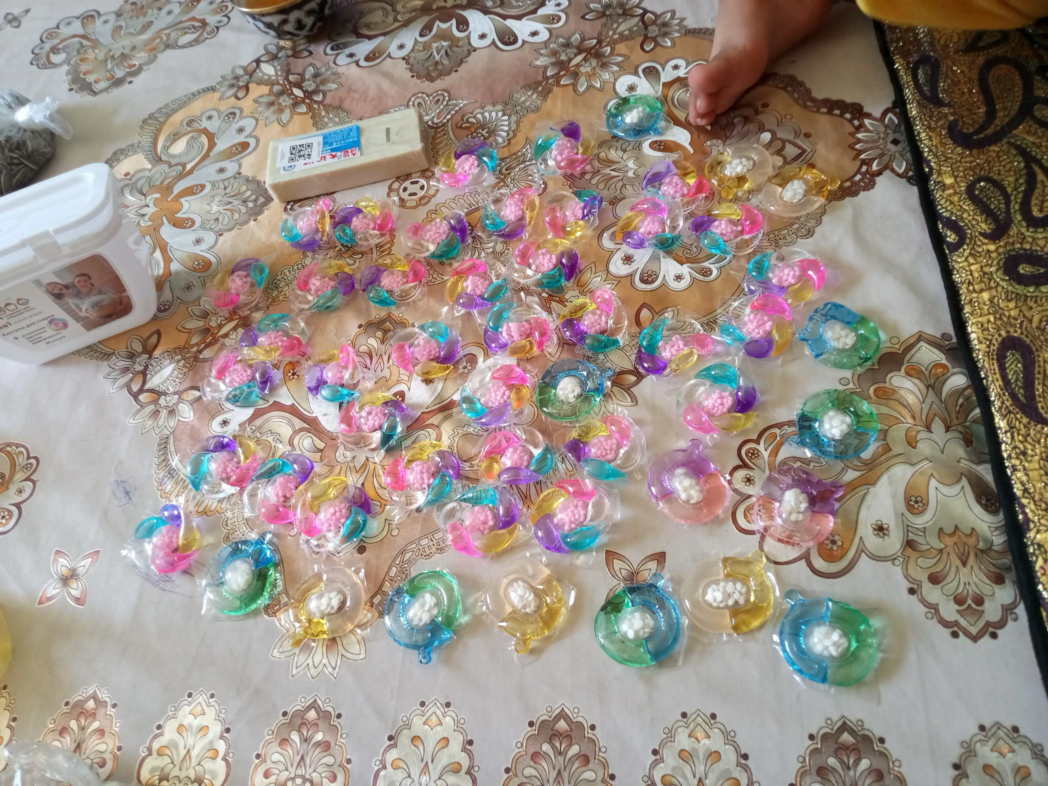 6 dan 1 gacha kapsulalar kir yuvish uchun, xushbo'y hidli, universal 36 dona