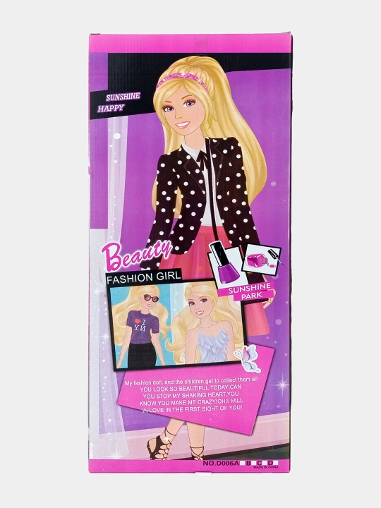 Beauty Fashion Girl moda qo‘g‘irchog‘i, aksessuarlar va musiqa bilan, 3+