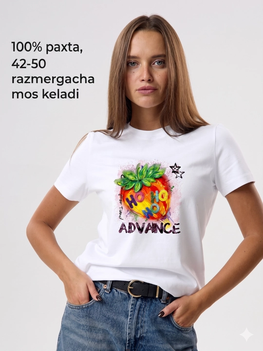 Ayollar futbolkasi, qizlar uchun futbolka, oversize, 100%paxtali futbolka, 44-50 gacha mos