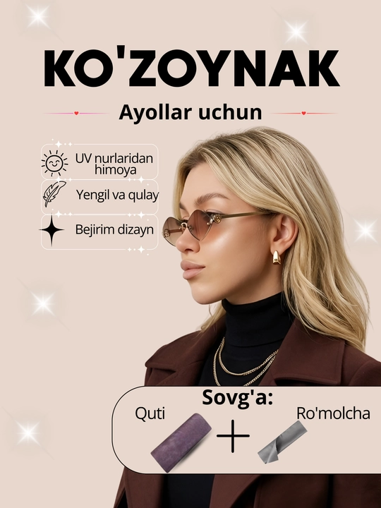 Ayollar uchun quyoshdan himoya qiluvchi. Zamonaviy va Elegant Stil - 