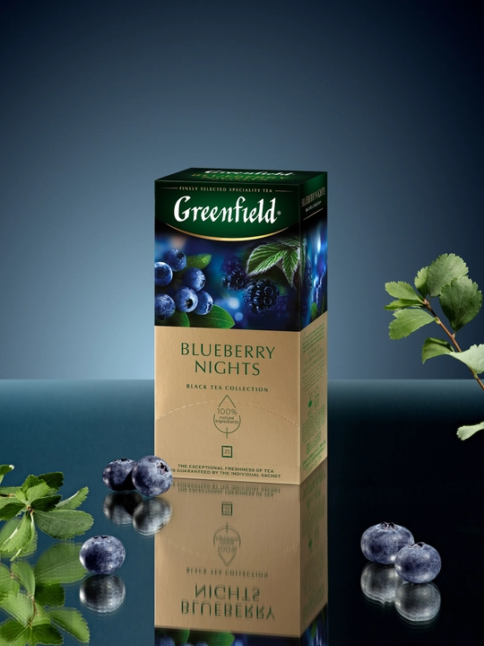 Чёрный чай Greenfield Blueberry Nights, 1.5 г, 25 шт