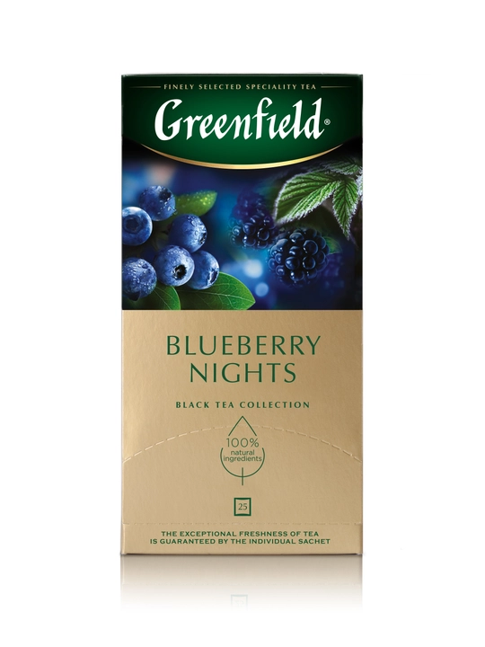 Чёрный чай Greenfield Blueberry Nights, 1.5 г, 25 шт