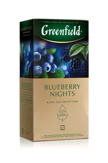 Чёрный чай Greenfield Blueberry Nights, 1.5 г, 25 шт
