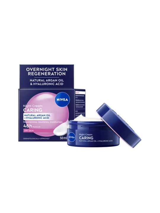 Nivea ночной крем “CARING” для сухой кожи 50 ml - 