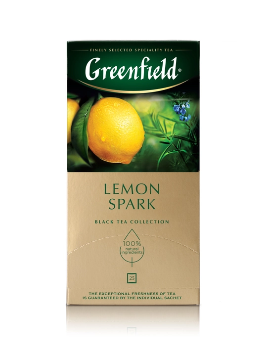 Qora choy Greenfield Lemon Spark, 1.5 g, 25 dona