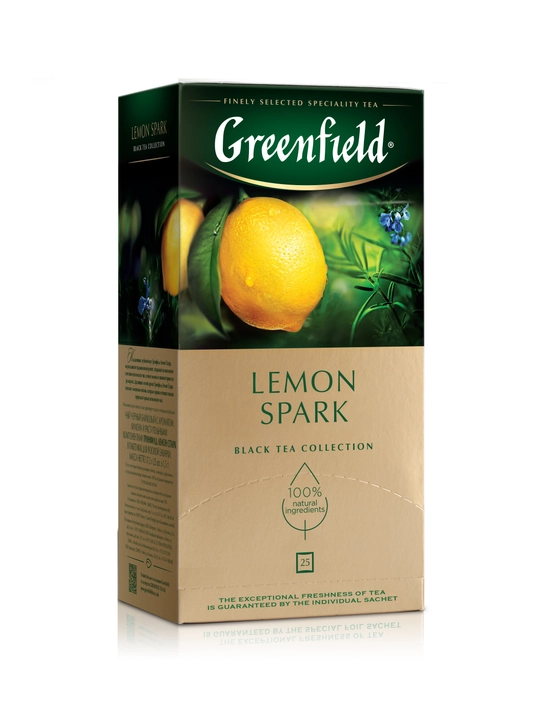 Qora choy Greenfield Lemon Spark, 1.5 g, 25 dona
