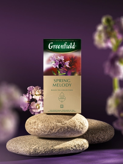 Qora choy Greenfield Spring Melody, 1.5 g, 25 paket