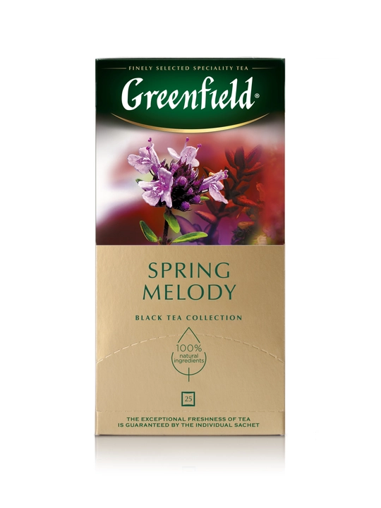 Qora choy Greenfield Spring Melody, 1.5 g, 25 paket